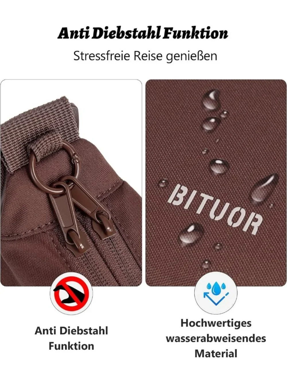 Stylish Anti-Theft Crossbody Bag for Women | Waterproof Hobo Purse with Hidden